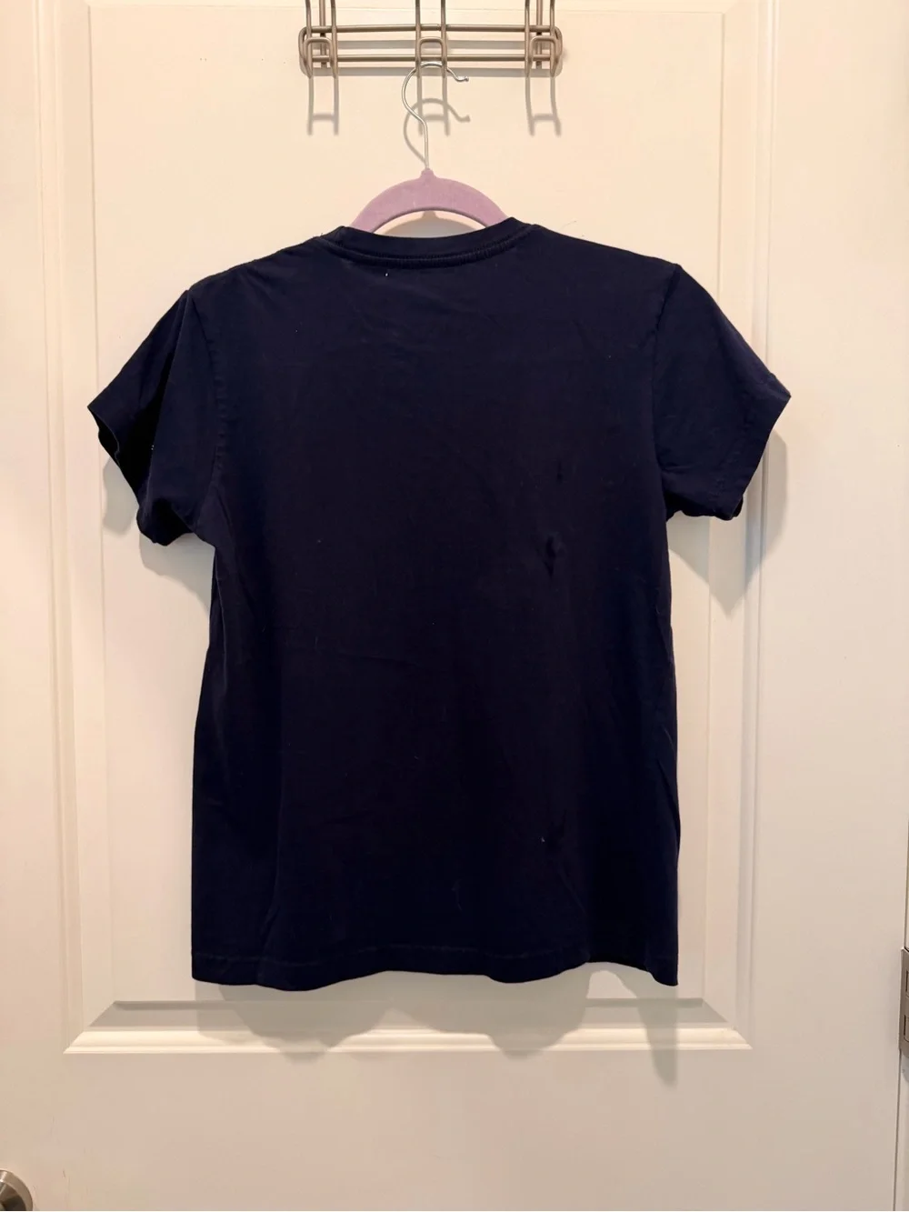 Chanel Crown Logo Navy Blue T-Shirt Size Small